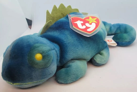 TY Iggy the Iguana Teenie Beanie Baby-RETIRED-New-1998