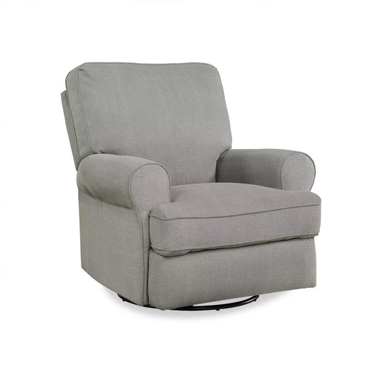 Baby Relax Etta Swivel Glider Recliner Chair Gray. Open Box