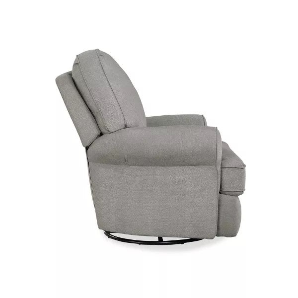 Baby Relax Etta Swivel Glider Recliner Chair Gray. Open Box