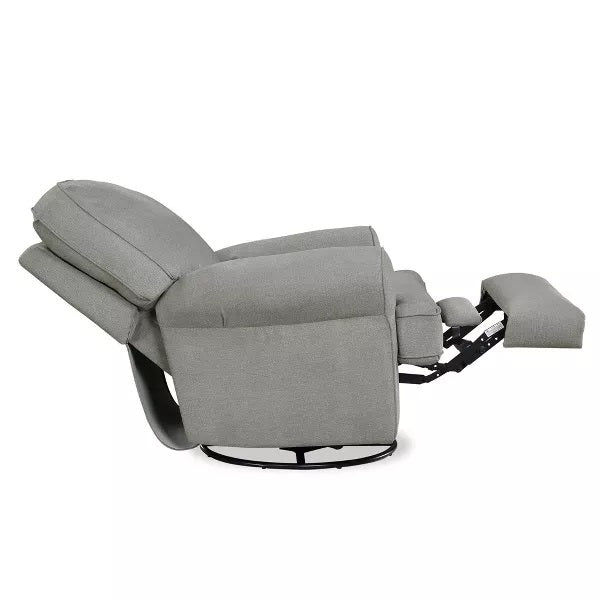 Baby Relax Etta Swivel Glider Recliner Chair Gray. Open Box