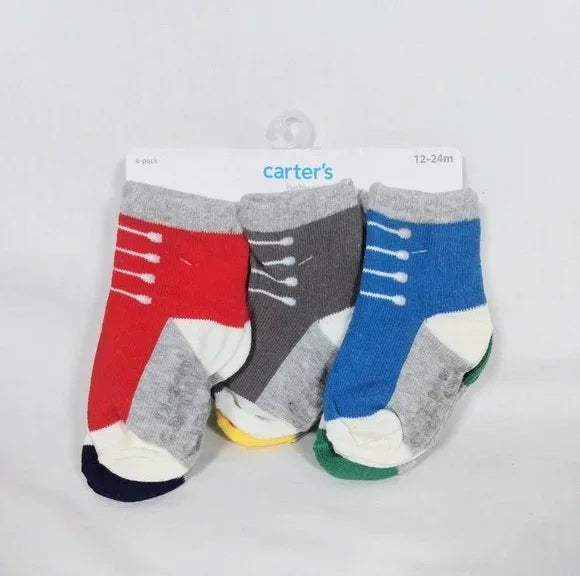 Carter's Baby Boys' Socks 6 Pack 18-24 Months NWT