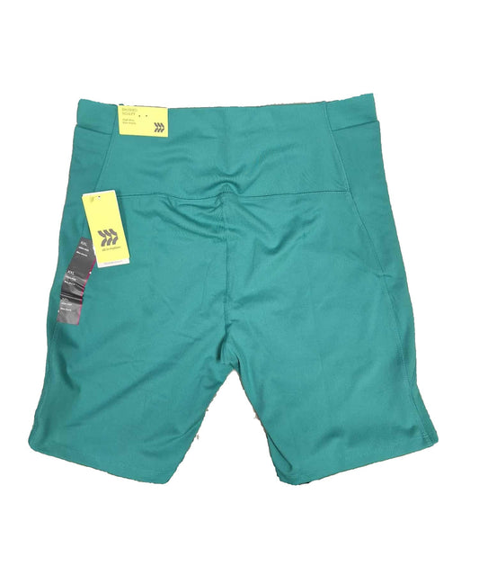 All in Motion Women's Brushed Sculpt Curvy Bike Shorts Vibrant Green NWT