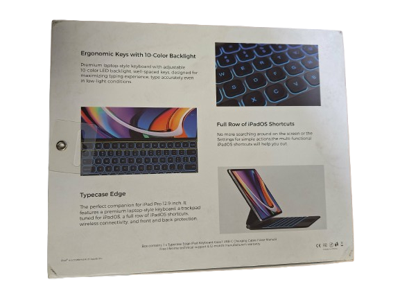 Typecase Edge iPad Keyboard Case with Trackball for iPad Pro 12.9" Black