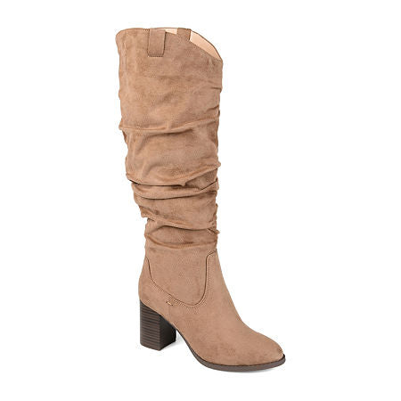 Women's Journee Collection Aneil Stacked Heel Knee Boots - Taupe - 9W - NIB