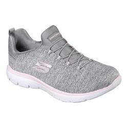 Women's Skechers Sport Summits Quick Getaway Slip On Sneakers Grey & Pink 5 NIB