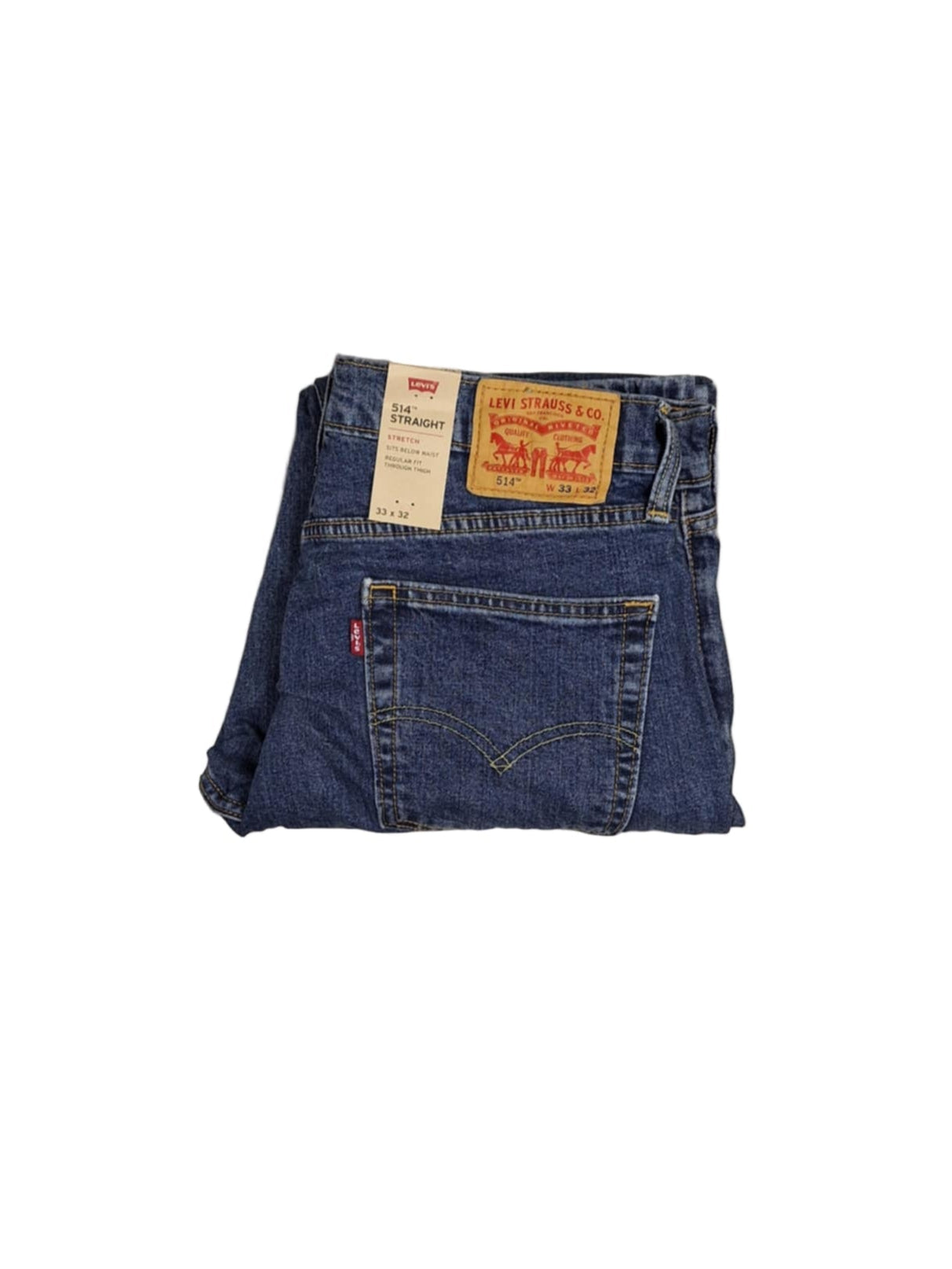 Men's Levi's 514 Stretch Straight Leg Jeans - Stonewash - 33x32 - NWT