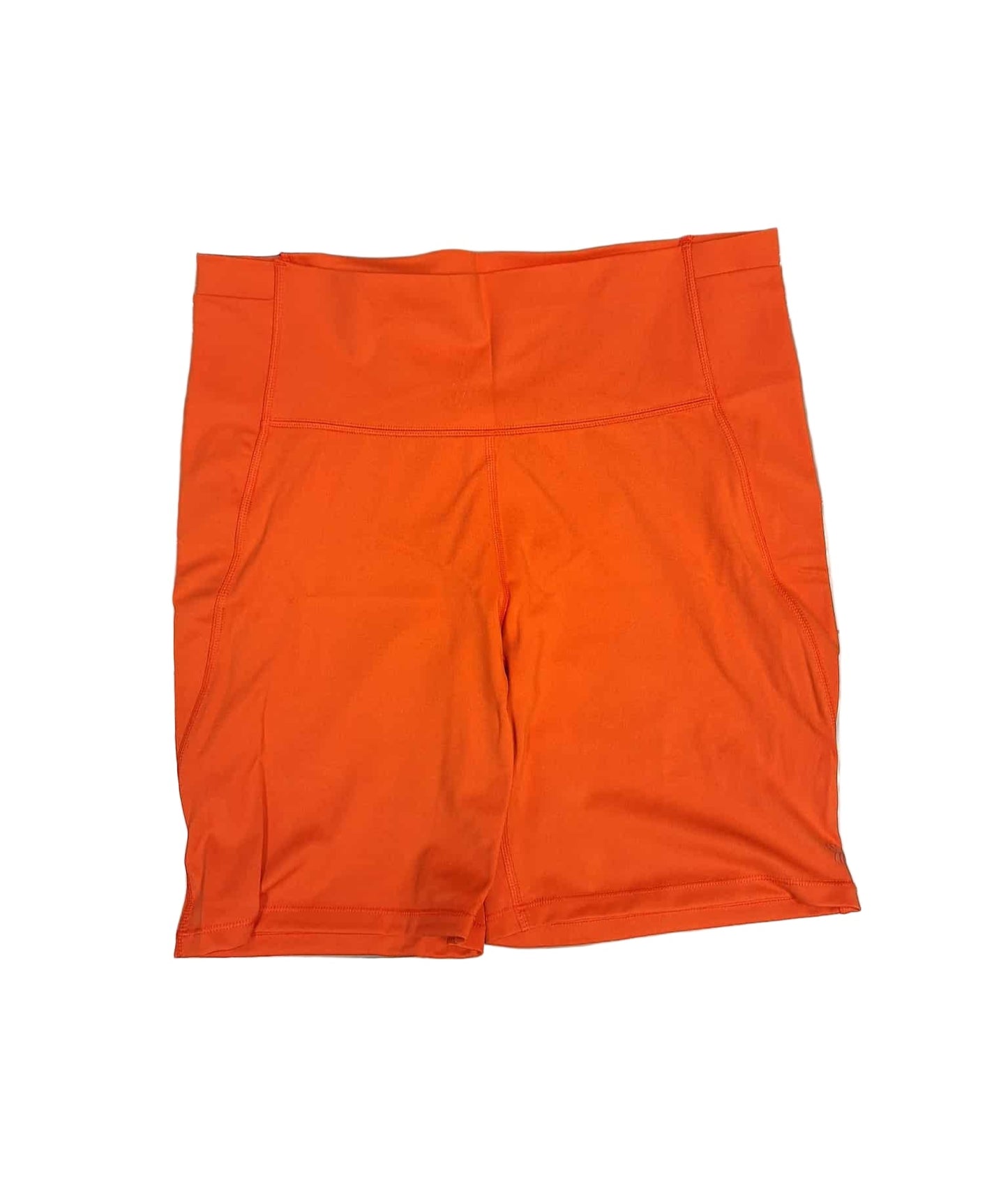 All in Motion Women's Brushed Sculpt Curvy Bike Shorts Vibrant Orange NWT