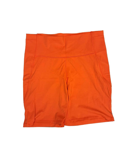 All in Motion Women's Brushed Sculpt Curvy Bike Shorts Vibrant Orange NWT