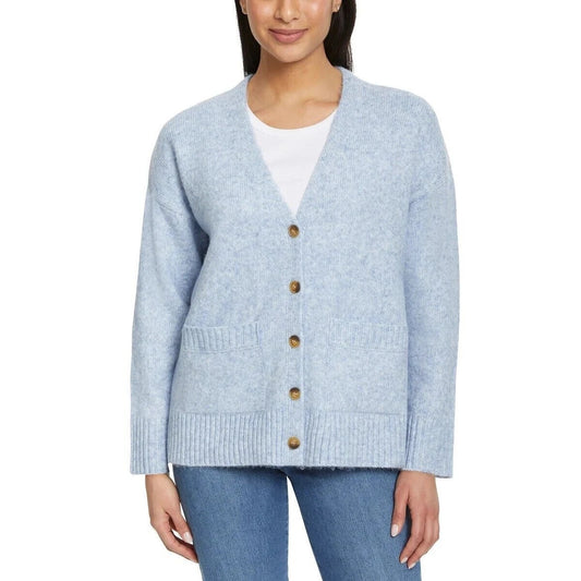 Ella Moss Women's Button Front Cardigan Large Blue NWT