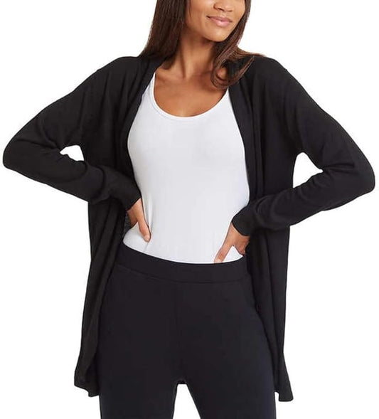 Ella Moss Women's Sweater Cozy Cardigan-L-Black-NWOT