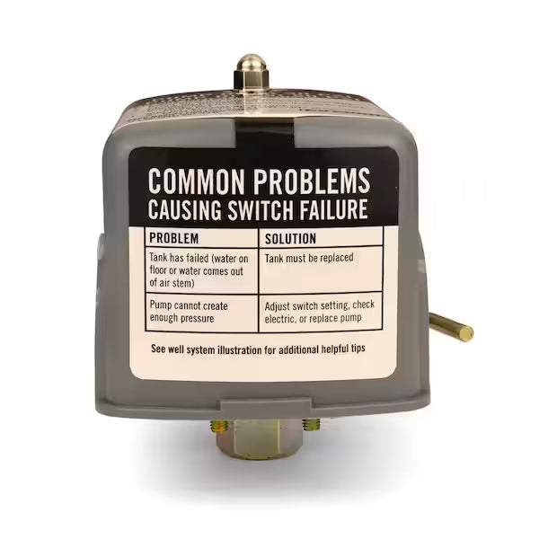 Everbilt 30/50 Low Pressure Switch for Well Pumps New in Open Box