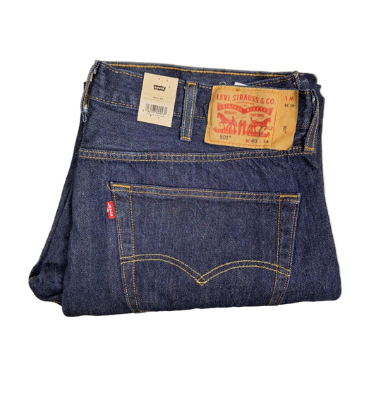 Men's Levi's 501 Original Fit Button Fly Jeans - Prewash Indigo - 40x34 - NWT