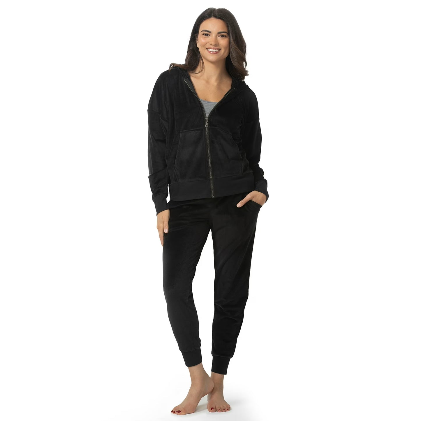 Felina Women's Fleece Hoodie & Jogger-XXL-Black-NWT
