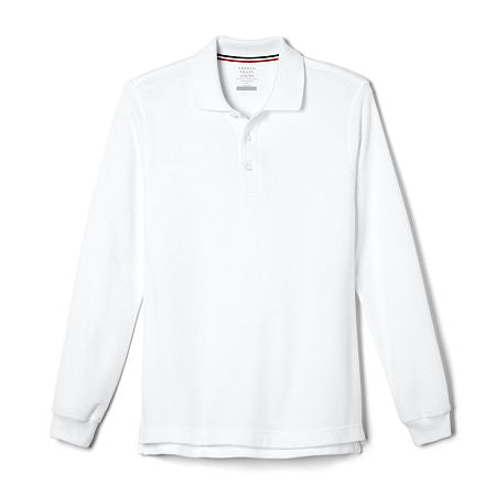 French Toast Boys' Pique Polo Shirt 8 White NWT