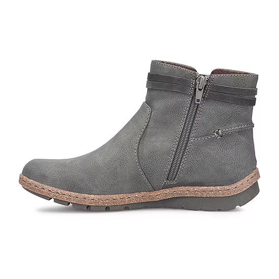 Women's BOC Addi Leather Flat Heel Booties - Dark Grey - 9.5 - NIB