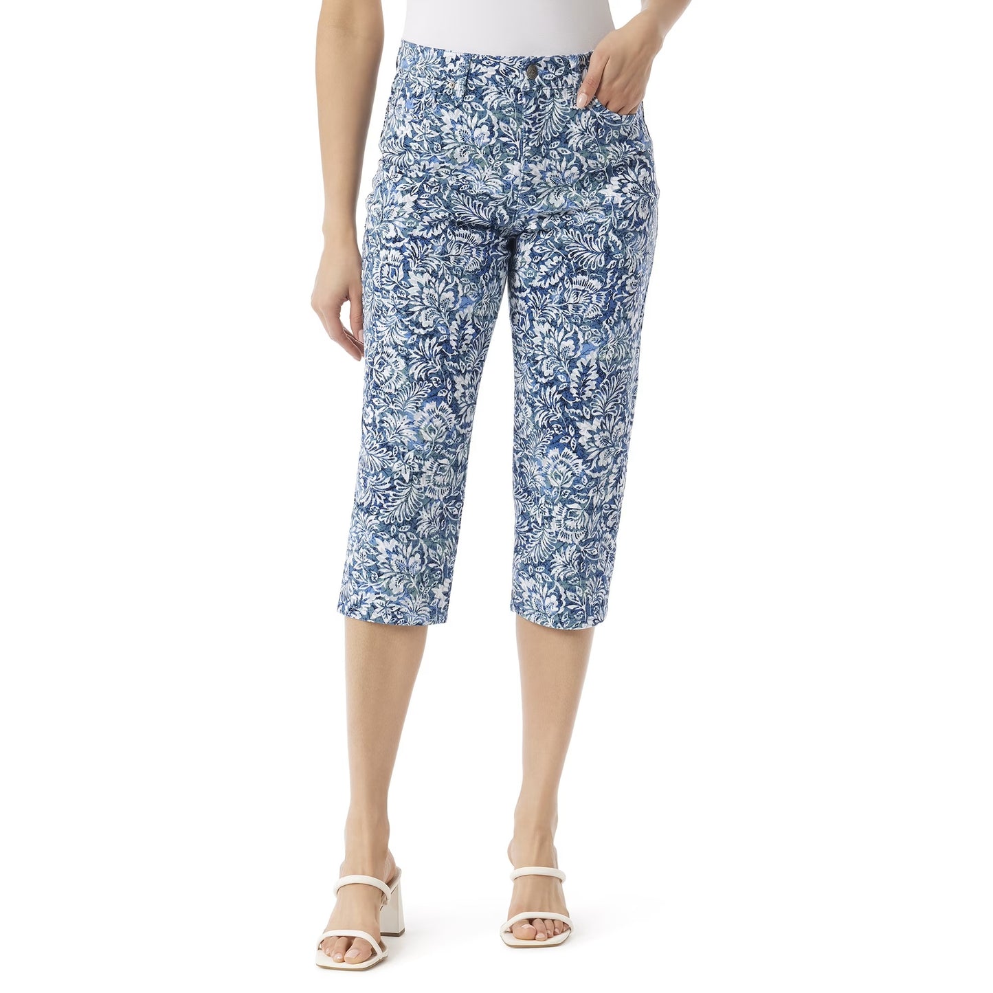 Gloria Vanderbilt Women's Amanda Swan Series 5 Pocket Capri 8 NWT