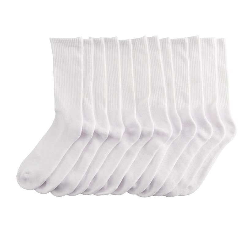 Gold Toe Men's Crew Socks 12 Pair White 12-16 NWT