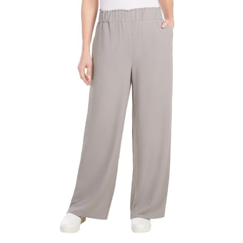 Hilary Radley Women's Wide Leg Crinkle Pants L NWT