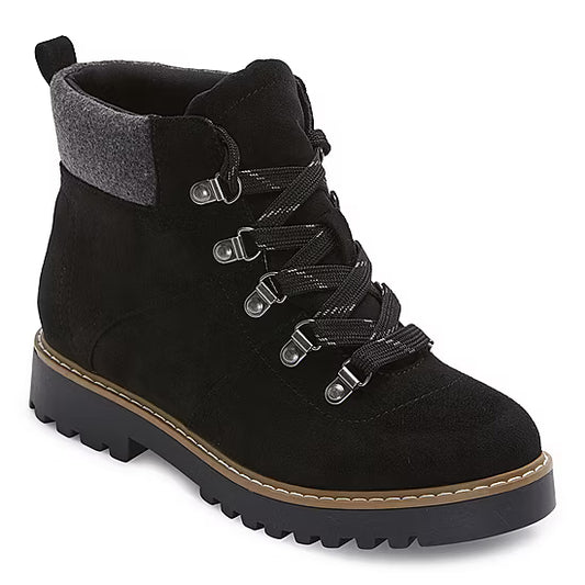 Women's St. John's Bay Shawna Hiking Boots - Black - 7W - NIB