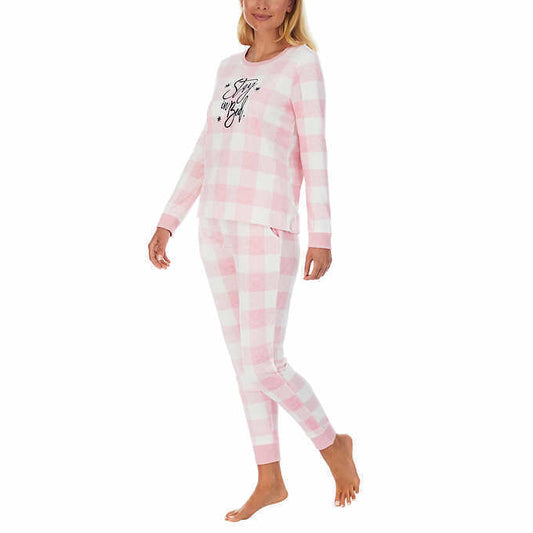 Jane and Bleecker Women's Fleece Pajama Set Large Pink NWT
