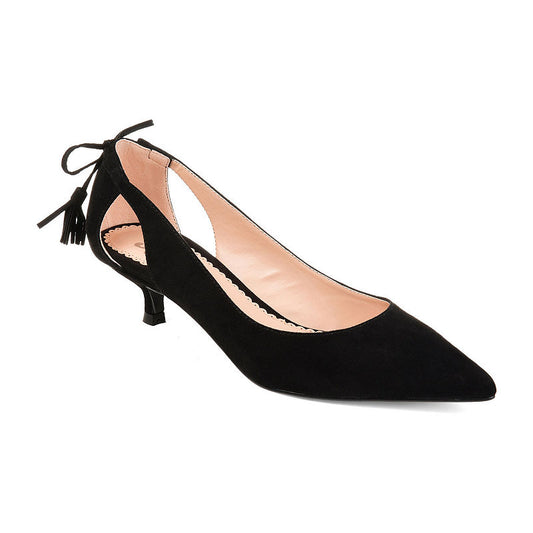 Journee Collection Women's Bindi Kitten Heel Pumps 11 Black NWOT