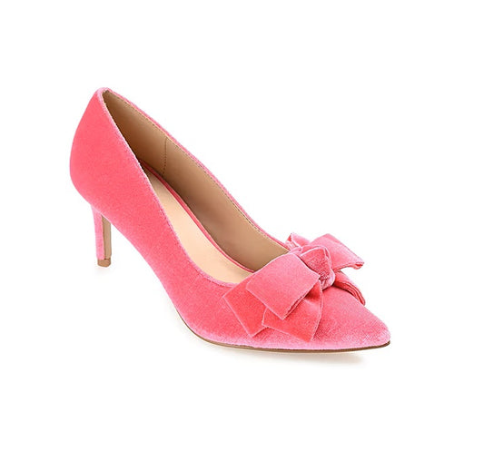 Journee Collection Women's Crystol Velvet Pumps 9 NWOB