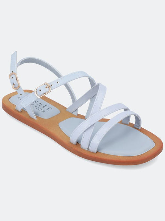 Journee Collection Women's Ennid Comfort Foam Sandals Lavender NWOB