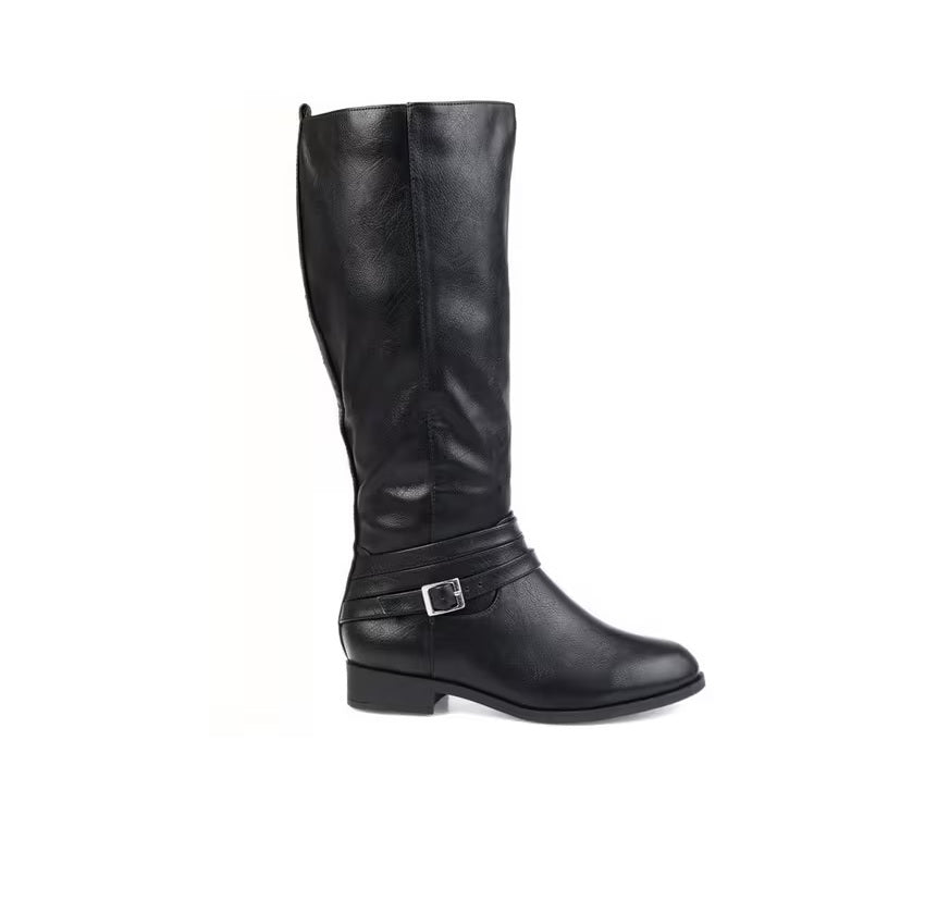 Journee Collection Women's Ivie Knee High Riding Boots Black NWOB