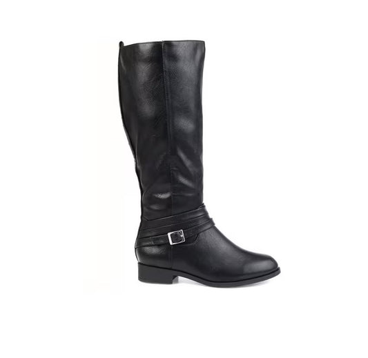 Journee Collection Women's Ivie Knee High Riding Boots Black NWOB