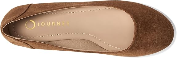 Journee Collection Women's Kavn Ballet Flat 8.5W Tan NWOB