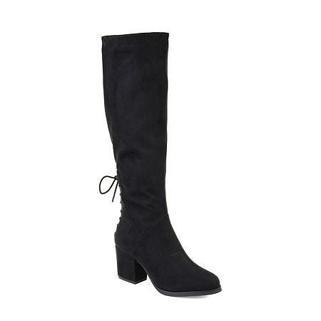 Journee Collection Women's Leeda Extra Wide Calf Riding Boots Black NWOB