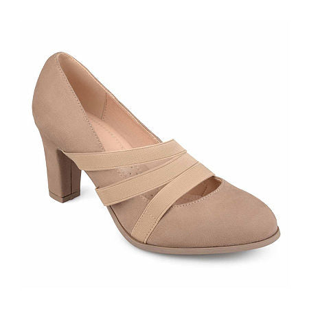 Journee Collection Women's Comfort Sole Loren Pump Taupe NWOB