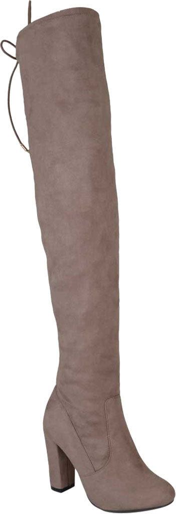 Journee Collection Women's Maya Over the Knee Boots Taupe NWOB