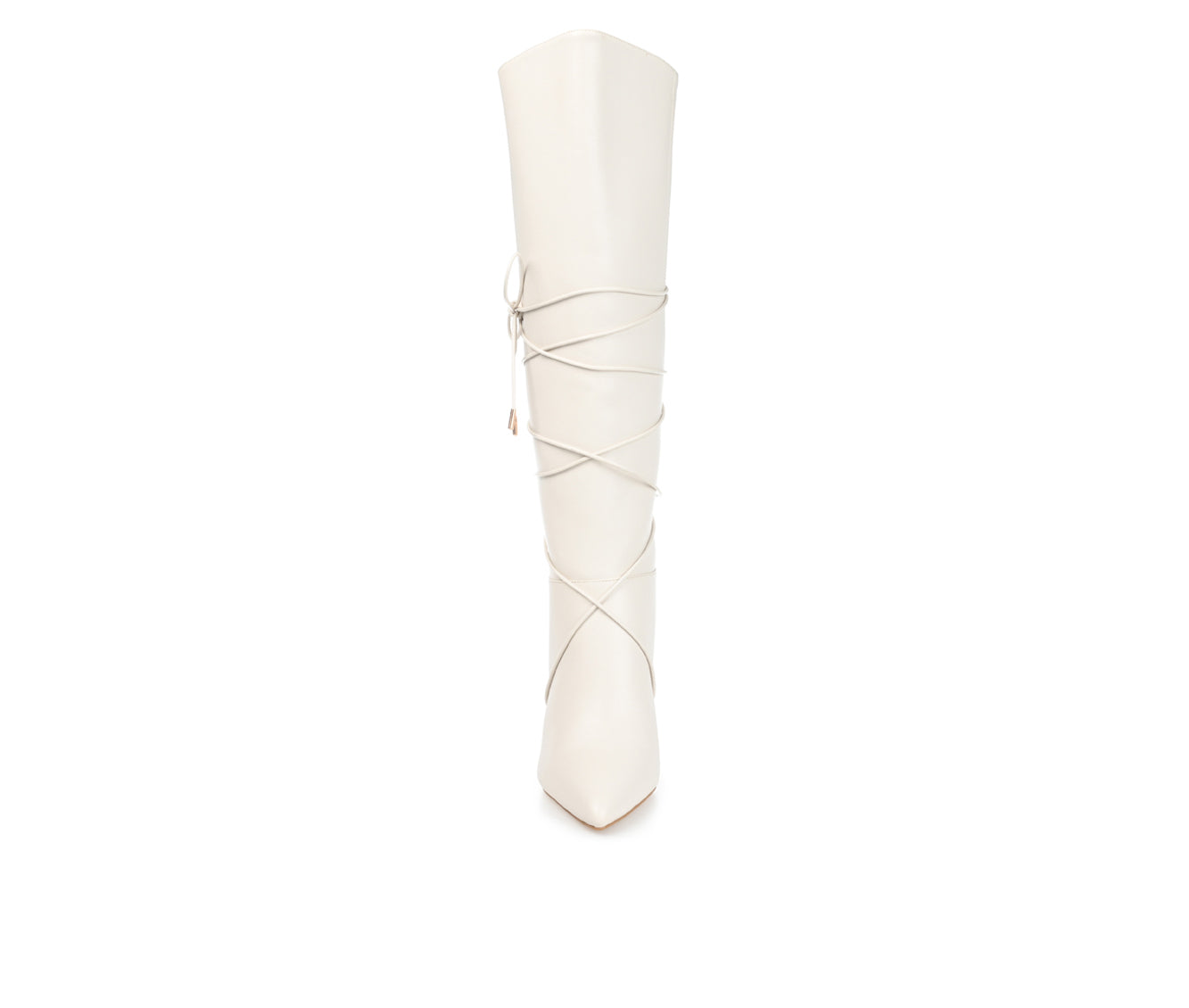 Journee Collection Women's Kaavia Pointed Toe Knee High Boots 8 Bone NWOB