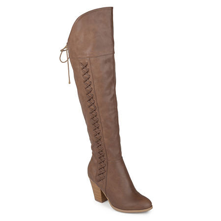 Journee Collection Women's Spritz-P Knee Boot 9 Brown NWOT