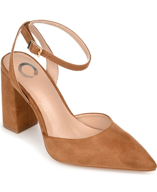 Journee Collection Women's Tyyra Ankle Strap Block Heel Pumps 11W NWOB