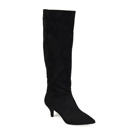 Journee Collection Women's Vellia Kitten Heel Boots Black NWOB