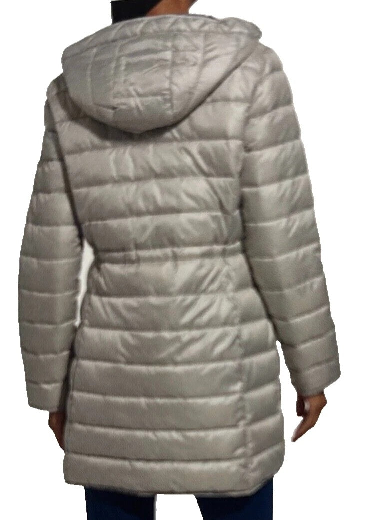 Kenneth Cole Women's Quilted Anorak Jacket M Grey NWT