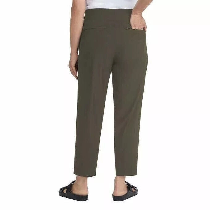 Kirkland Signature Women's 4-Way Stretch Ankle Pants XL Green NWT