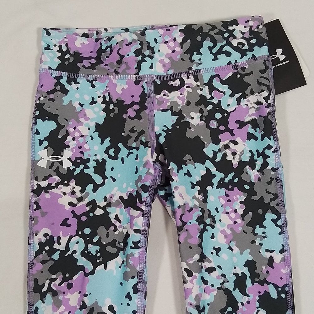 Girl's Under Armour Heat Gear Printed Ankle Crop Leggings Size: X-Small-NWT