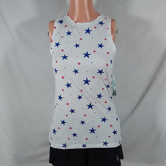 Women's  Movement Tank Big Stars White Patriotic Size: X-Small -New with Tags