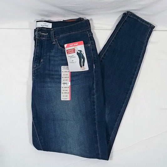 Women's Signature by Levi Strauss & Co Curvy Skinny Jeans-Blue Onyx-10 Long-NWT