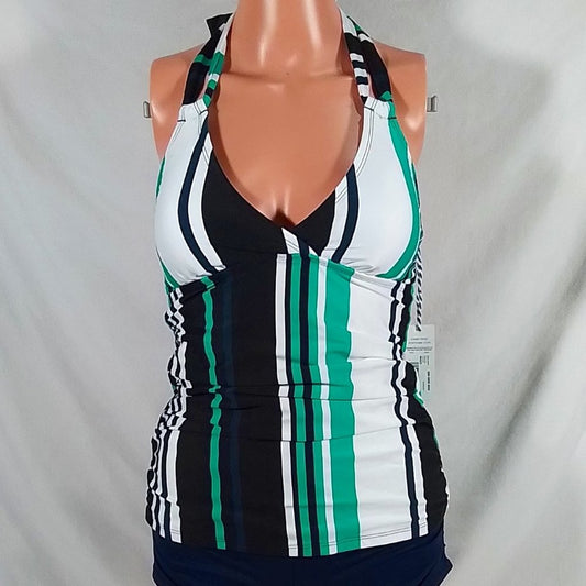 Sonnet Shores Striped Tankini Swimsuit Top-Various Sizes-New with Tags