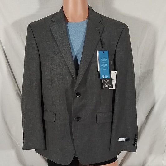 Van Heusen Slim-Fit Single Breasted Suit Jacket Grey Size 42 Short- New w/ Tags