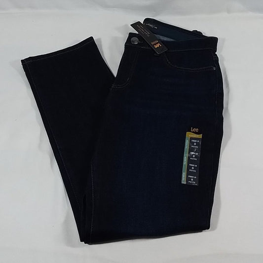 Women's Lee Petite Flex Motion Straight Leg Jeans Niagara-Various Sizes- NWT