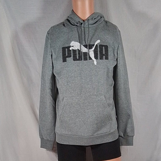 Men's Puma Layered Graphic Hoodie Medium Gray Heather Charcoal Sz: Small - NWT