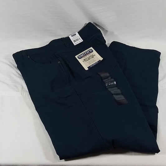 Men's Smith's Workwear Fleece-Lined Canvas 5-Pocket Pants - Navy - 38x30 - NWT
