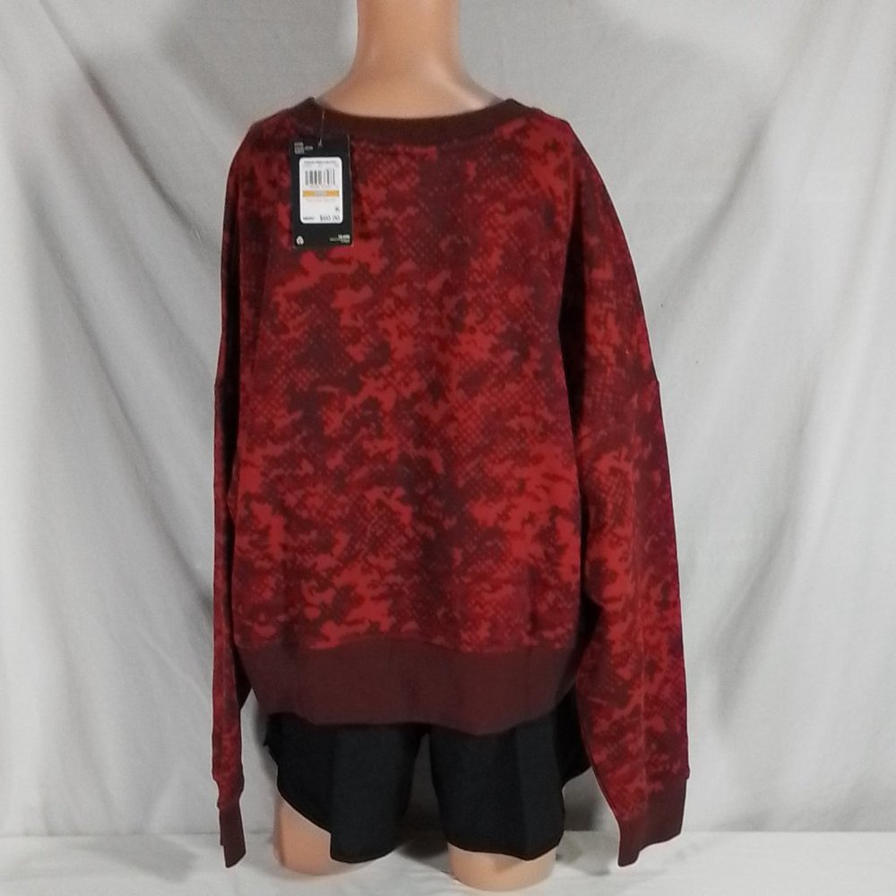 Women's Under Armour Camo Rival Fleece Crew Sweatshirt Red- Various Sizes- NWT