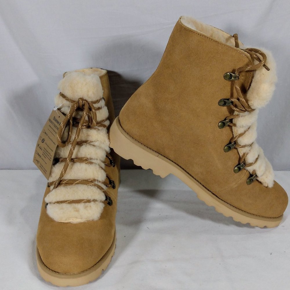 Bearpaw Alisa Women's Suede Boots-Iced Coffee-Size 11-New in Box