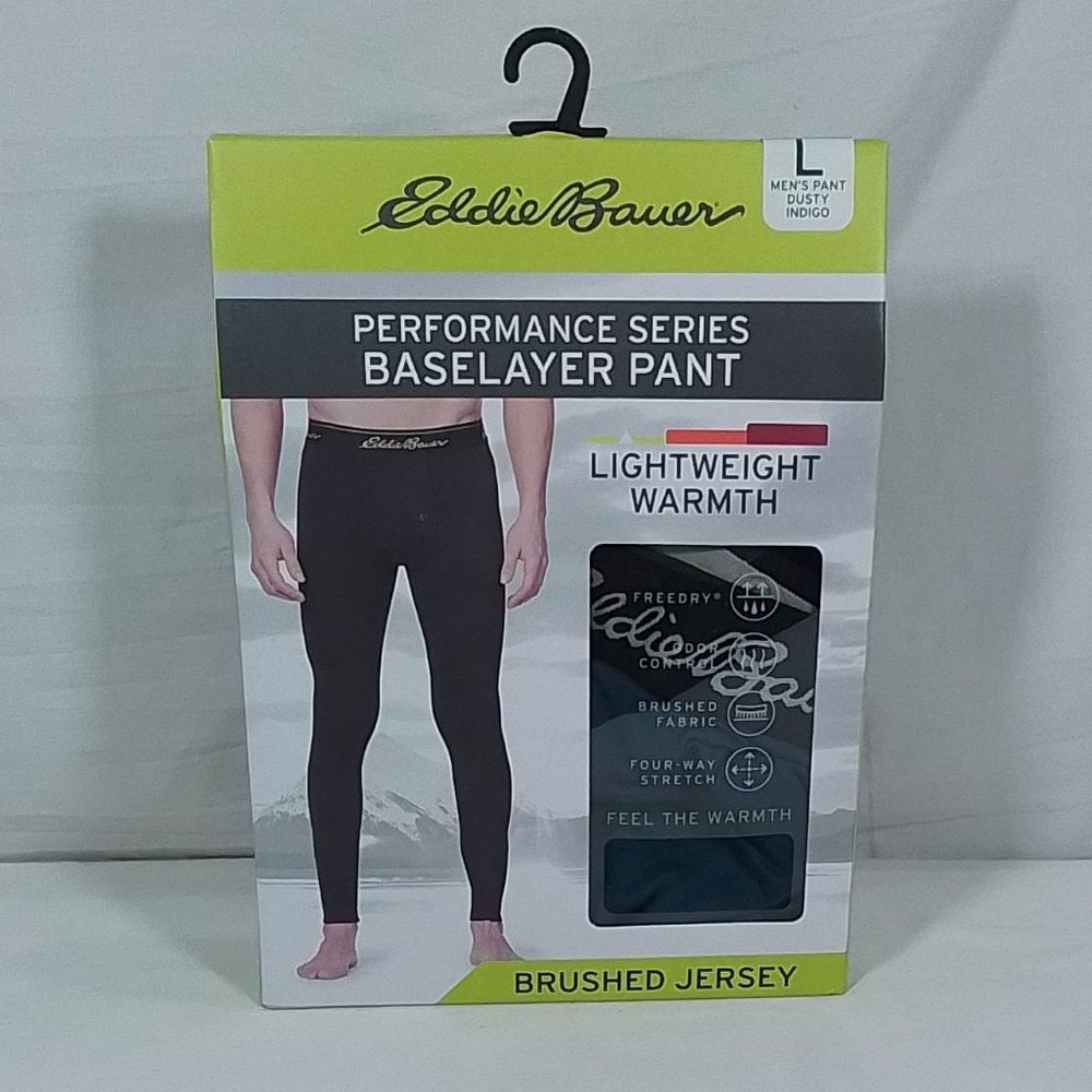 Men's Eddie Bauer Performance Series Baselayer Pant Dusty Indigo -VAR SZS- NIB